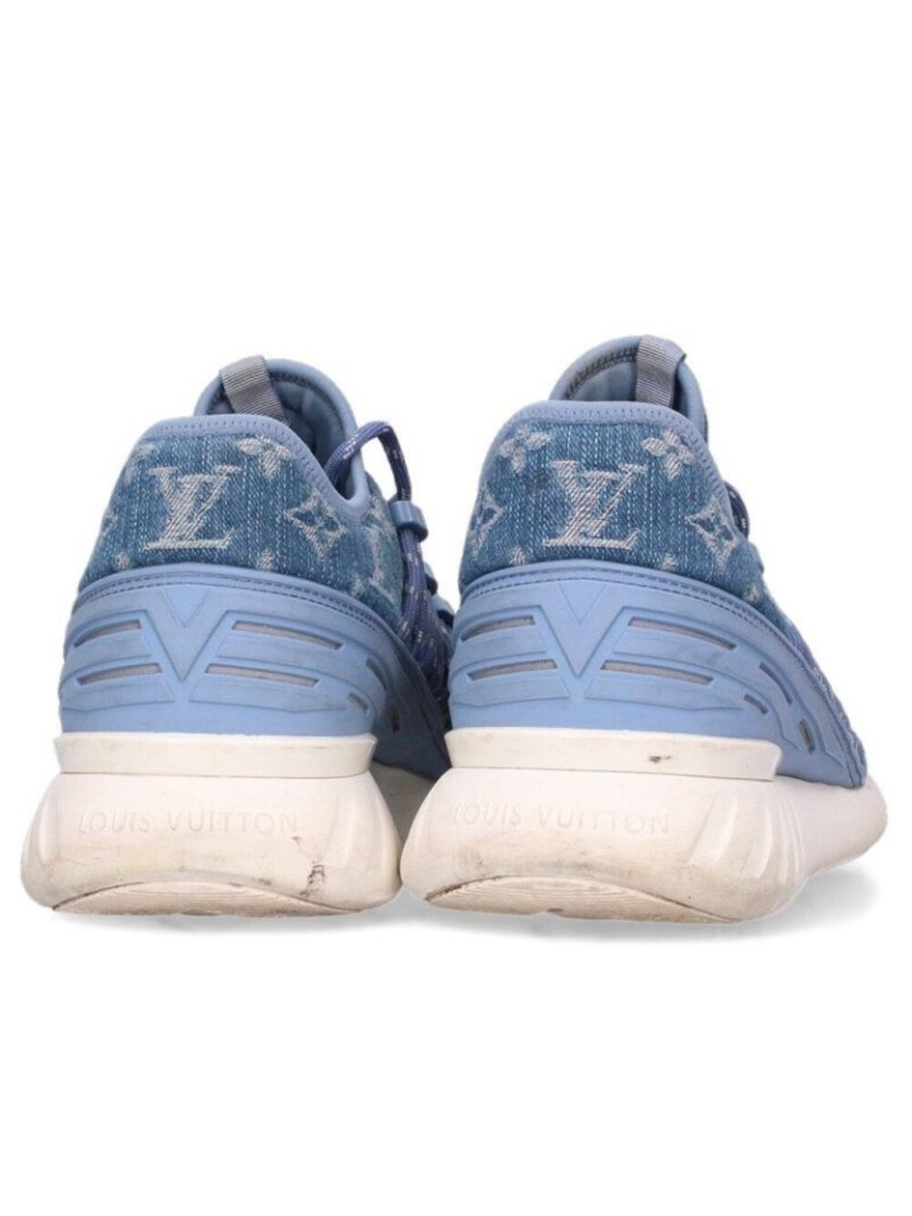 Louis Vuitton Fast Lane Line Monogram Denim Sneakers 7.5 - Picture 2 of 5